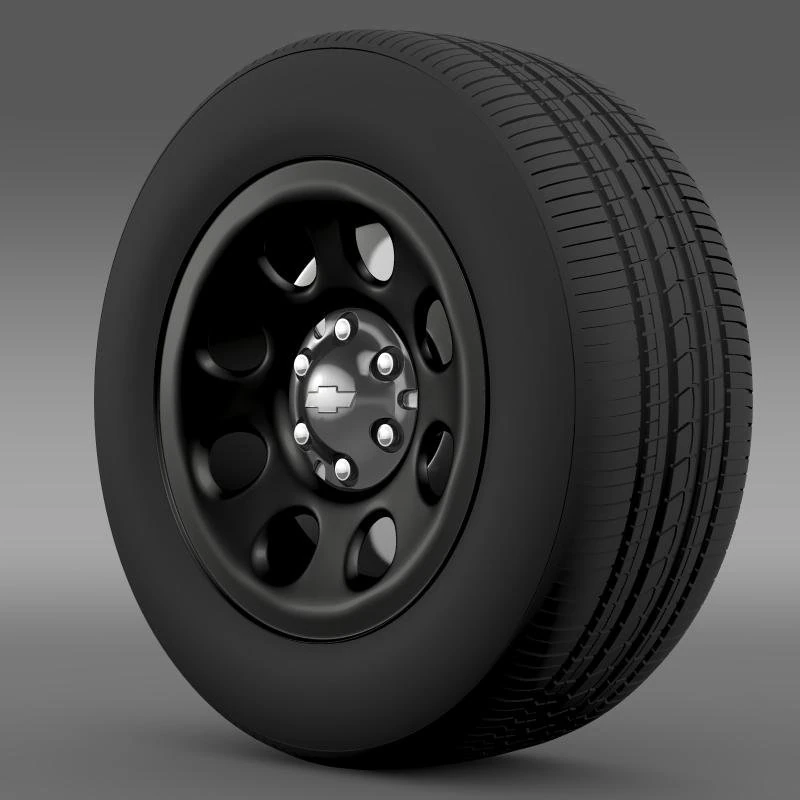 chevrolet tahoe police wheel 3D Model .c4d .max .obj .3ds .fbx .stl .blend 