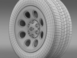 chevrolet tahoe police wheel 3D 模型