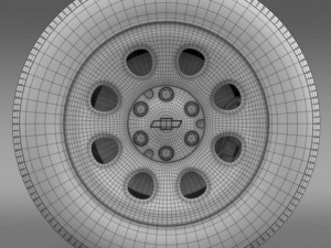 chevrolet tahoe police wheel 3D 模型