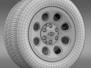chevrolet tahoe police wheel 3D 模型