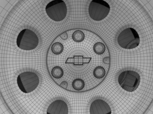 chevrolet tahoe police wheel 3D 模型