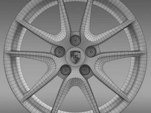 porsche 911 carerra 4 rim 3D Model