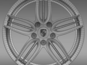 porsche 911 carerra 4s cabriolet rim 3D Model