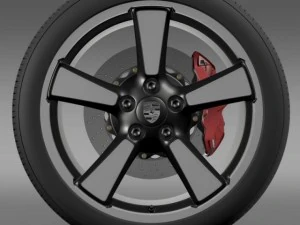 porsche 911 50year editions wheel 3D Model