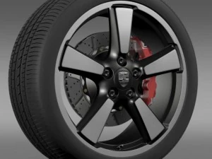 porsche 911 50year editions wheel 3D Model