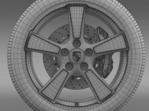 porsche 911 50year editions wheel 3D 模型