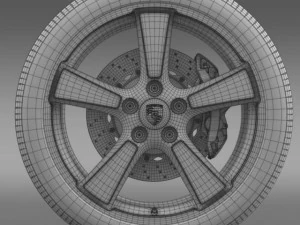 porsche 911 50year editions wheel 3D Model