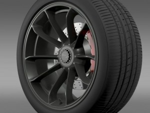 porsche 911 gt3 2014 wheel 3D Model