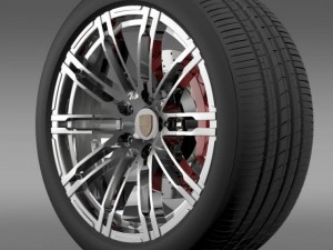 porsche 911 turbo 2013 wheel 3D Model