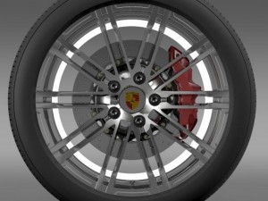 porsche 911 turbo 2013 wheel 3D Model