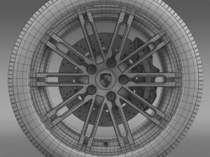 porsche 911 turbo 2013 wheel 3D Model
