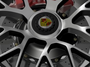 porsche 911 turbo s 2013 wheel 3D 模型