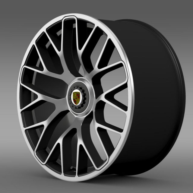 porsche 911 turbo s 2013 rim 3D Model .c4d .max .obj .3ds .fbx .stl .blend 