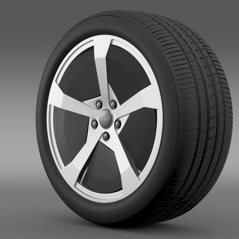 audi r8 e tron concept 2013 wheel 3D Model .c4d .max .obj .3ds .fbx .stl .blend