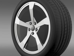 audi r8 e tron concept 2013 wheel 3D 모델