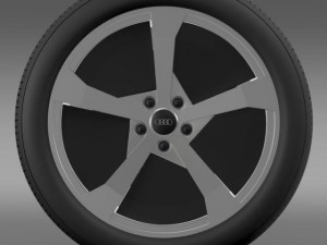 audi r8 e tron concept 2013 wheel 3D 모델