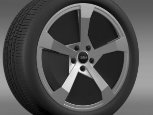 audi r8 e tron concept 2013 wheel 3D 모델