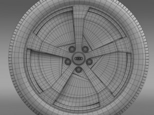 audi r8 e tron concept 2013 wheel 3D 모델