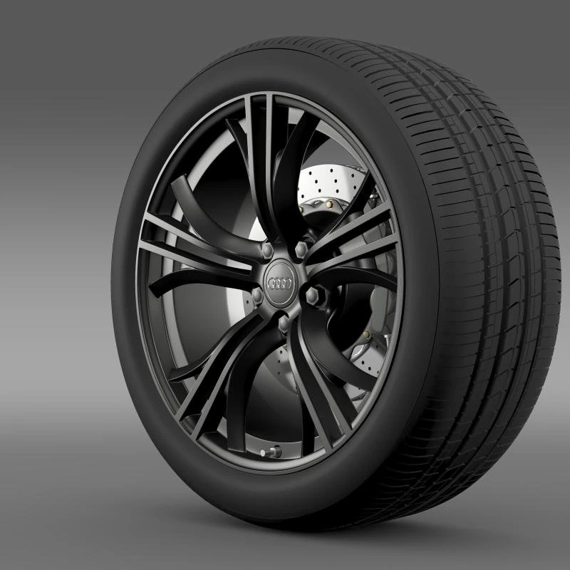 audi r8 v10 plus 2013 wheel 3D Model .c4d .max .obj .3ds .fbx .stl .blend