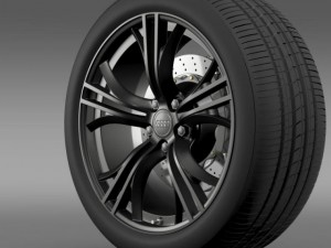 audi r8 v10 plus 2013 wheel 3D Model