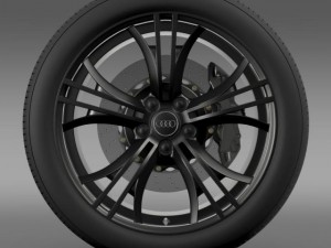 audi r8 v10 plus 2013 wheel 3D 模型