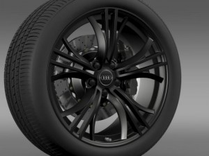 audi r8 v10 plus 2013 wheel 3D 模型