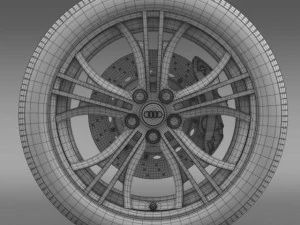 audi r8 v10 plus 2013 wheel 3D Model
