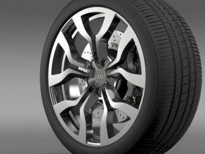 audi r8 v10 spyder 2013 wheel 3D Модель