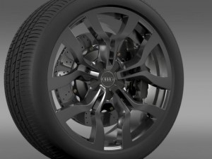 audi r8 v10 spyder 2013 wheel Modelo 3D