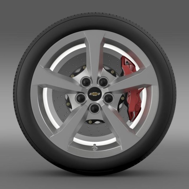 chevrolet camaro convertible 2014 wheel 3D Модель .c4d .max .obj .3ds .fbx .stl .blend 