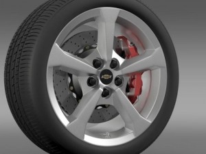 chevrolet camaro convertible 2014 wheel 3D Модель