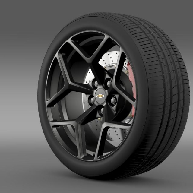 chevrolet camaro z28 2014 wheel 3Dモデル .c4d .max .obj .3ds .fbx .stl .blend 