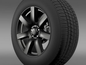 jeep wrangler anlimited altitude 2014 wheel 3D Model