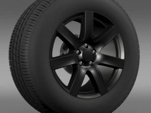 jeep wrangler anlimited altitude 2014 wheel 3D Model