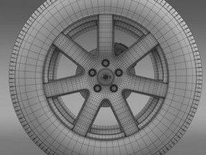 jeep wrangler anlimited altitude 2014 wheel 3D Model