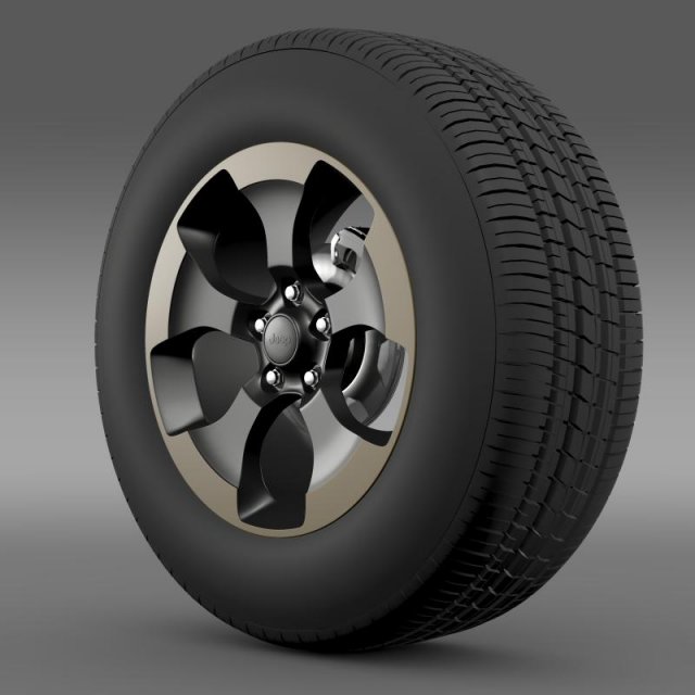 jeep wrangler dragon edition 2014 wheel Modelo 3D .c4d .max .obj .3ds .fbx .stl .blend 