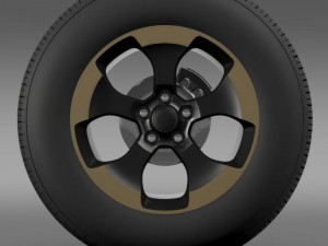 jeep wrangler dragon edition 2014 wheel Modelo 3D