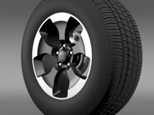 jeep wrangler polar 2014 wheel 3D Model