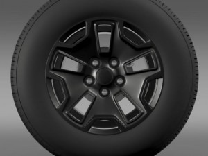 jeep wrangler willys wheeler edition 2014 wheel Model 3D