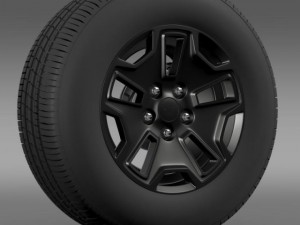 jeep wrangler willys wheeler edition 2014 wheel Model 3D