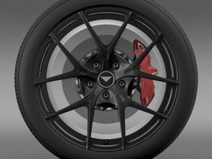 porsche 991 v gt 2014 wheel Model 3D