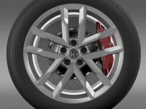volkswagen polo tsi bluemotion wheel 3D Model