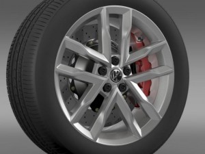 volkswagen polo tsi bluemotion wheel 3D Model