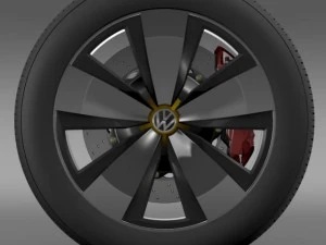 volkswagen beetle dune wheel 3D Model