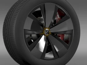 volkswagen beetle dune wheel 3D Model