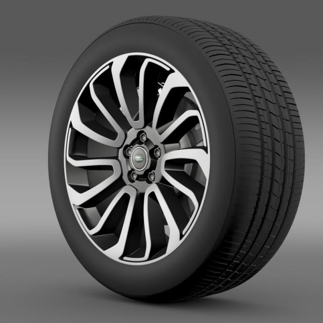 rangerover v8 wheel 3D Model .c4d .max .obj .3ds .fbx .stl .blend 