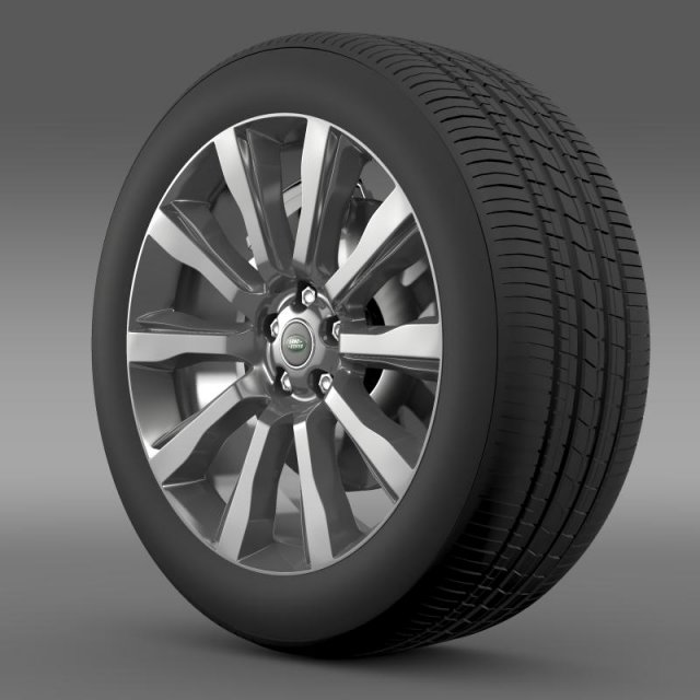 rangerover supercharged wheel Model 3D .c4d .max .obj .3ds .fbx .stl .blend 