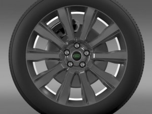 rangerover supercharged wheel Model 3D