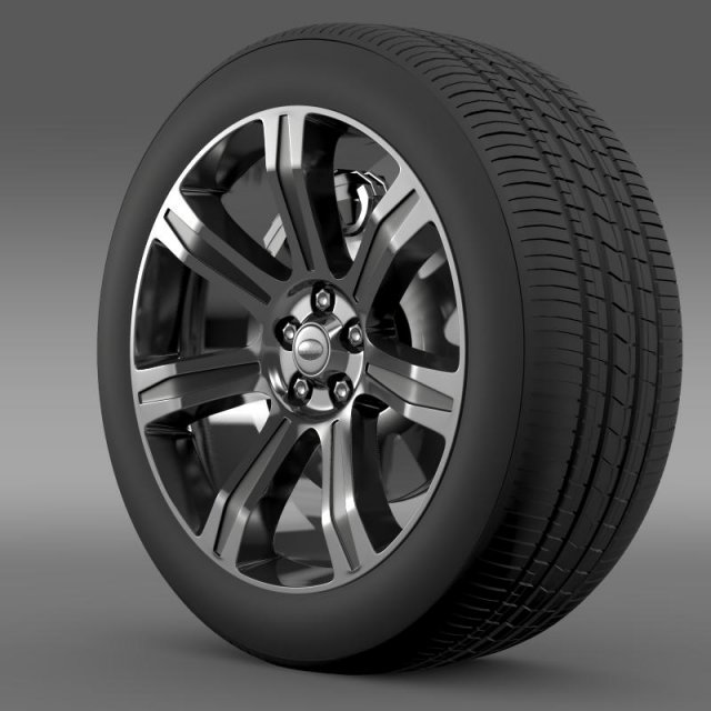 rangerover autobiography black wheel Modèle 3D .c4d .max .obj .3ds .fbx .stl .blend 