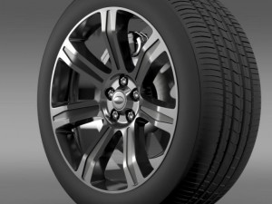 rangerover autobiography black wheel 3D Модель
